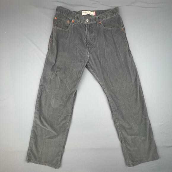 Levi’s 559 Gray Corduroy Pants W33 L30 Relaxed Straight Fit - Picture 1 of 7